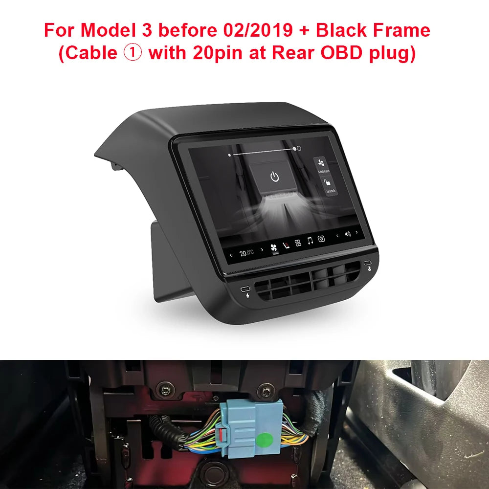 VJOYCAR Newest 8.8inch 4K HD Rear Display for Tesla Model Y 3 WIFI Entertainment Screen Qualcomm Chip 4-Direction Airlet Adjust