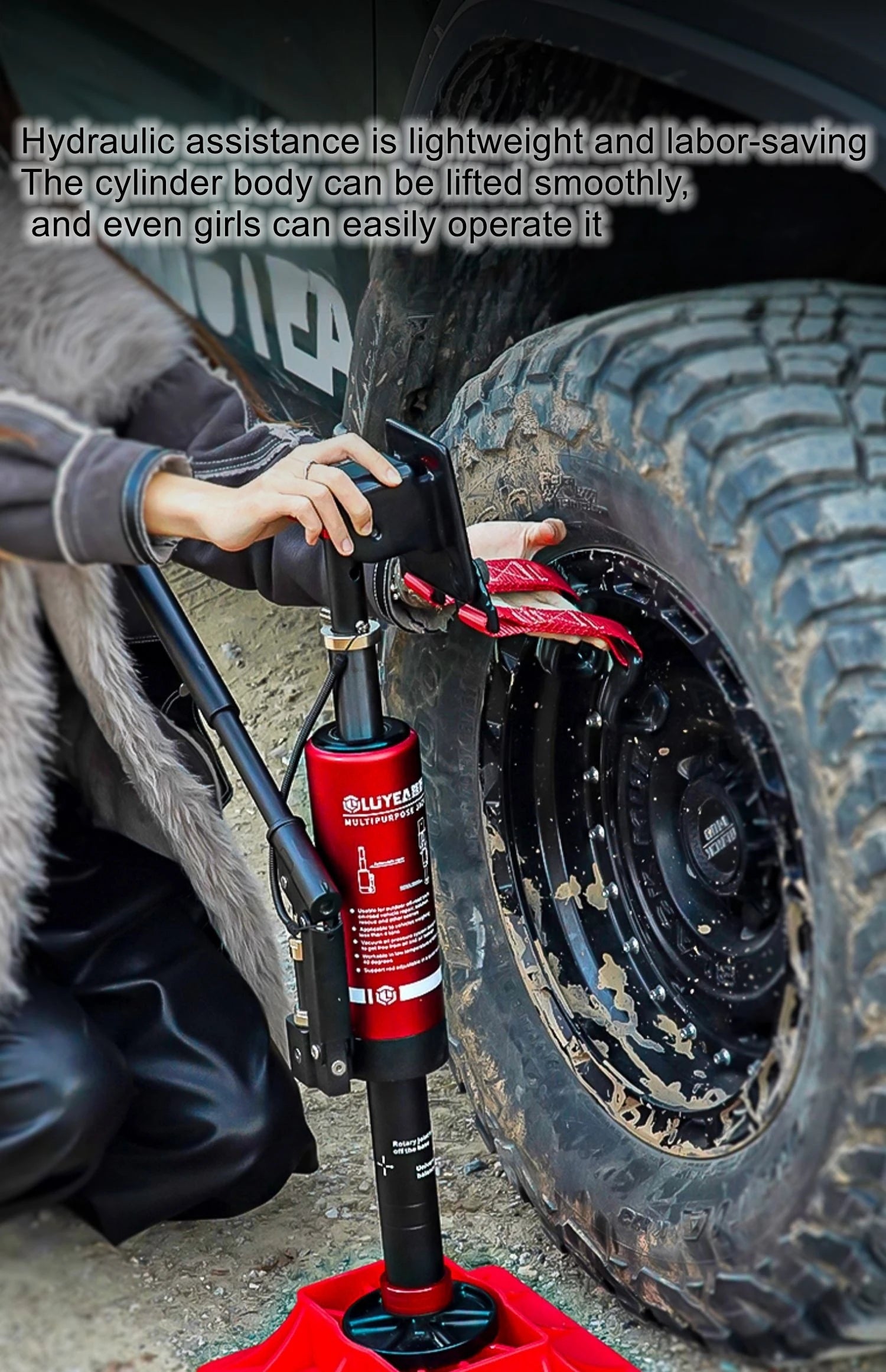 Hydraulic jack adjustable extrication across the desert vertical rescue tool car off-road vehicle multipurpose
