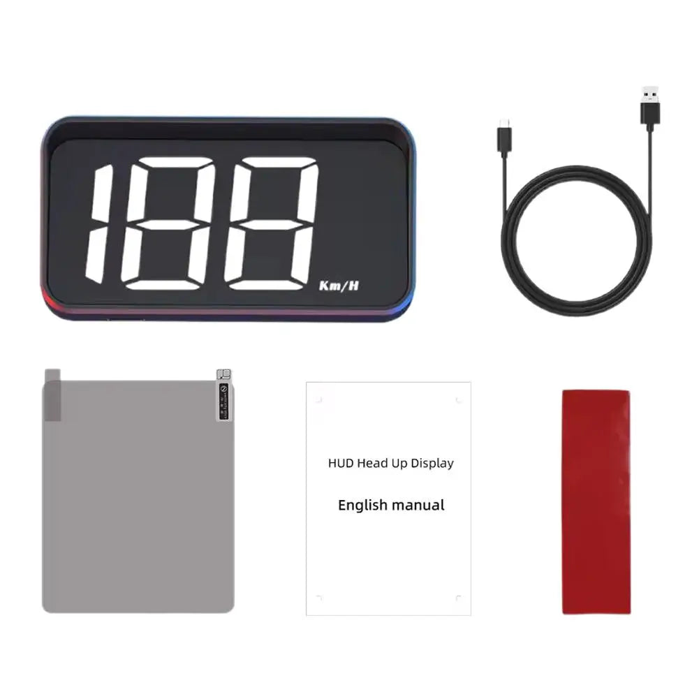 M2 Head Up Display Car Universal Speedometer KMH/MPH HUD USB Cable Plug & Play GPS & Beidou Dual Satellite System