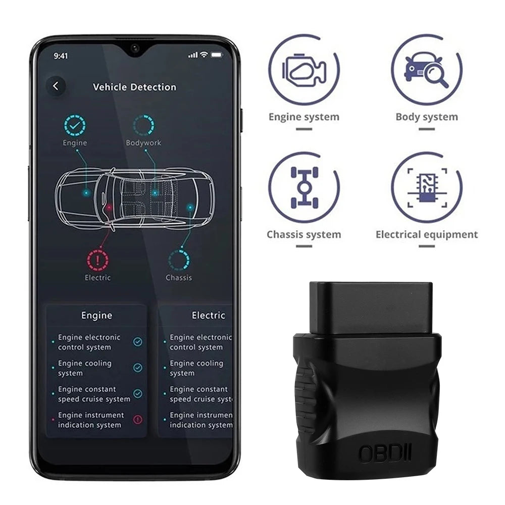 ELM327 V2.1 Car Engine Fault Code Reader OBD2 Scanner Bluetooth 4.2 Car Dignostic Scanner EOBD Fault Code Reader For IOS/Android