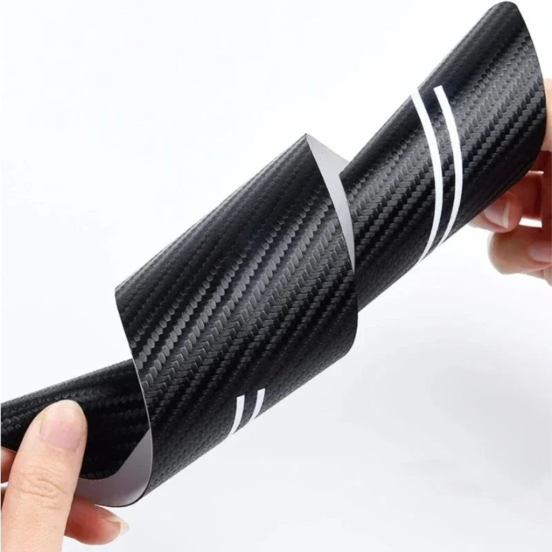Carbon Fiber Car Door Sill Threshold Anti Protective Stickers Decals For Nissan X-Trail Rear Trunk Bumper Anti Scratch Strips