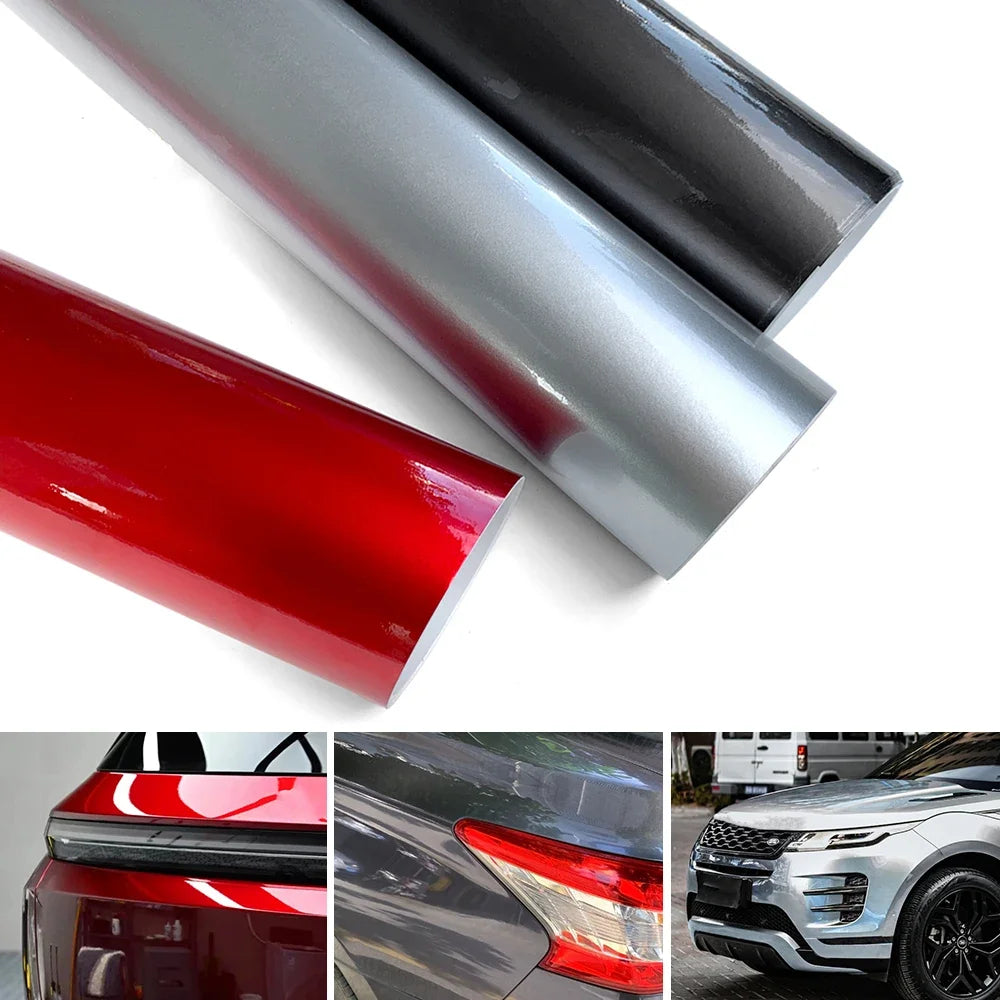 Car Glossy Stickers Self Adhesive Waterproof Vinyl Wrap Film 3color Aurora Body Color Change Film for Motorcycle Car Accessories
