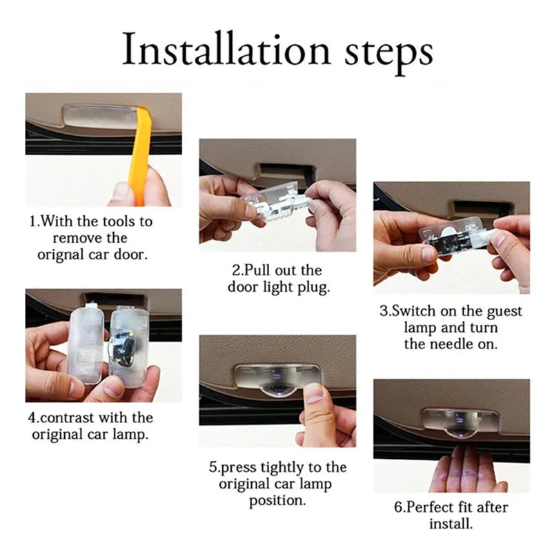LED For Toyota Reiz Welcome Light Toyota Car Door Light 2pcs Reiz Courtesy Light For Toyota Reiz Mark X Prado Avalon Puddle Lamp