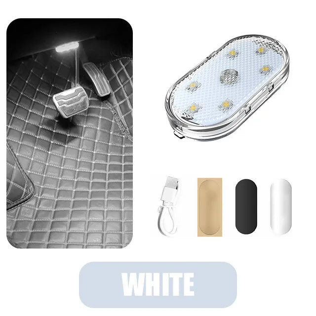 Car Interior Ambient Light USB Rechargeable Cabinet Light Room Decor RGB Lights Atmosphere LED Lamp Magnet Wireless Light
